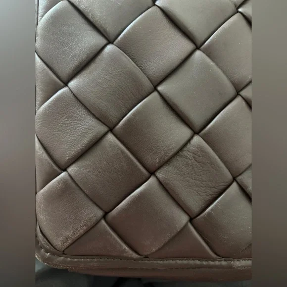 Marta Ponti Woven Brown Leather Crossbody Bag - Picture 6 of 6